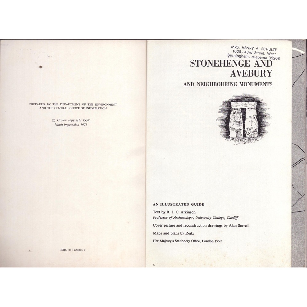 Stonehenge and Avebury Illustrated Guide R.J.C. Atkinson Alan Sorrell 1973 HMSO - Picture 3 of 3